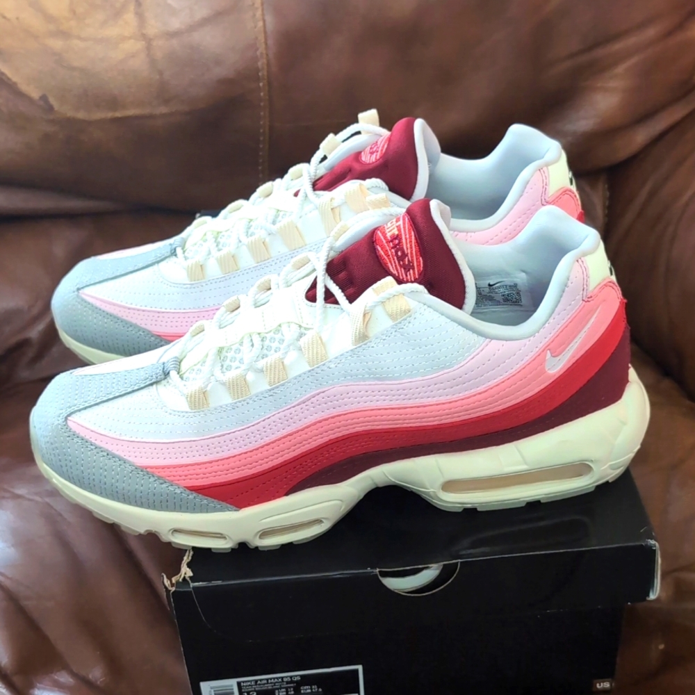 Nike Air Max 95 QS Team Red Summit White Sz 13 DS 100% Authentic With OG Box